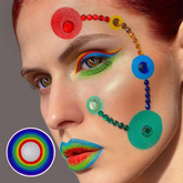 Halloween Cosplay RAINBOW Mehrfarbige Kontaktlinsen